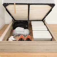 10701 Rustic Oak Queen Storage Platform Bed - Step One-2