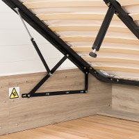 10701 Rustic Oak Queen Storage Platform Bed - Step One-4
