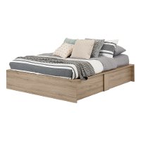 10701 Rustic Oak Queen Storage Platform Bed - Step One-6