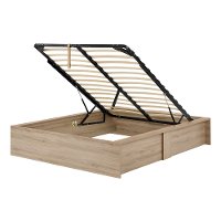 10701 Rustic Oak Queen Storage Platform Bed - Step One-7