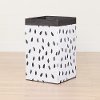 100213 Storit White/Grey Laundry Hamper Feathers Print
