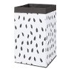 100213 White & Gray Feather Print Laundry Hamper - Storit-2