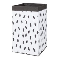 100213 White & Gray Feather Print Laundry Hamper - Storit-2