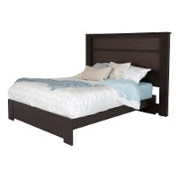 3659A2 Chocolate Platform Bed with Headboard - Gloria -5