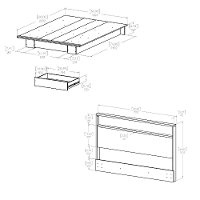 3379A2 Chocolate Full/Queen Platform Bed and Headboard Set - Holland -3