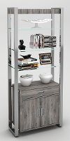 Glass and Chrome Bookcase
