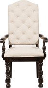 Clearance Smoked Molasses Upholstered Dining Arm Chair - Caldwell