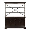 Clearance Smoked Molasses and Metal Sideboard and Hutch - Caldwell Collection