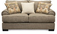 Casual Traditional Taupe Loveseat - Bereta