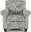 Classic Contemporary Pewter Paisley Accent Chair - Griffin