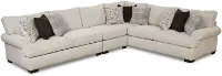 White and Gray 3 Piece Sectional Sofa with RAF Sofa - Griffin