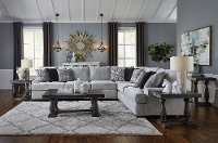 White and Gray 3 Piece Sectional Sofa with RAF Sofa - Griffin-2