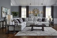 White and Gray 3 Piece Sectional Sofa with LAF Sofa - Griffin-2