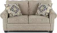 Casual Traditional Taupe Loveseat - Heather