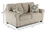 Casual Traditional Taupe Loveseat - Heather-2
