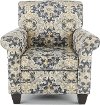 Casual Traditional Taupe & Gray Accent Chair - Heather