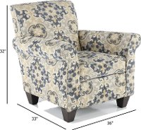 Casual Traditional Taupe & Gray Accent Chair - Heather-2