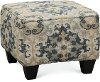 Casual Traditional Taupe & Gray Accent Ottoman - Heather-2