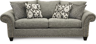 Casual Traditional Carbon Gray Sofa - Paradigm