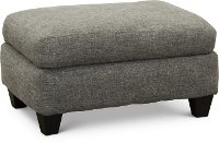 Casual Traditional Carbon Gray Ottoman - Paradigm