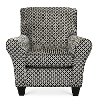 Contemporary Onyx Black & Gray Accent Chair - Paradigm