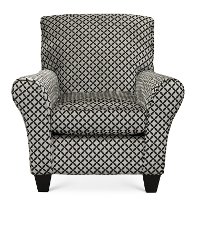 Contemporary Onyx Black & Gray Accent Chair - Paradigm