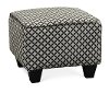 Contemporary Onyx Black & Gray Accent Ottoman - Paradigm