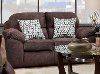 Casual Contemporary Cocoa Brown Loveseat - Imprint