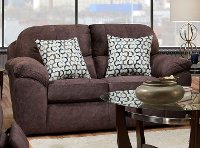 Casual Contemporary Cocoa Brown Loveseat - Imprint
