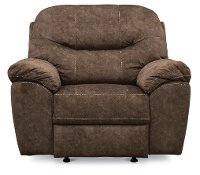 Casual Contemporary Brown Rocker Recliner - Imprint