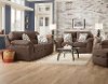 Casual Contemporary Cocoa Brown Sofa Bed and Loveseat Set - Imprint