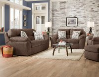 Casual Contemporary Cocoa Brown Sofa Bed and Loveseat Set - Imprint