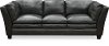 Contemporary Slate Gray Leather Sofa - Capri