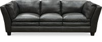 Contemporary Slate Gray Leather Sofa - Capri