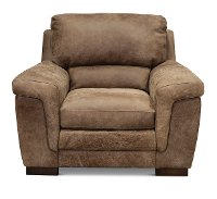 Casual Contemporary Espresso Leather Chair - Outback
