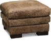 Casual Contemporary Espresso Leather Ottoman - Outback