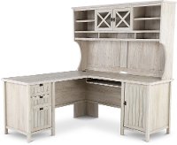 L Shaped Corner Computer Desk with Hutch - Costa-2