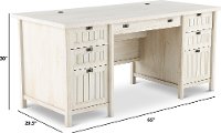 Chalked Chestnut Beige Executive Office Desk - Costa-4