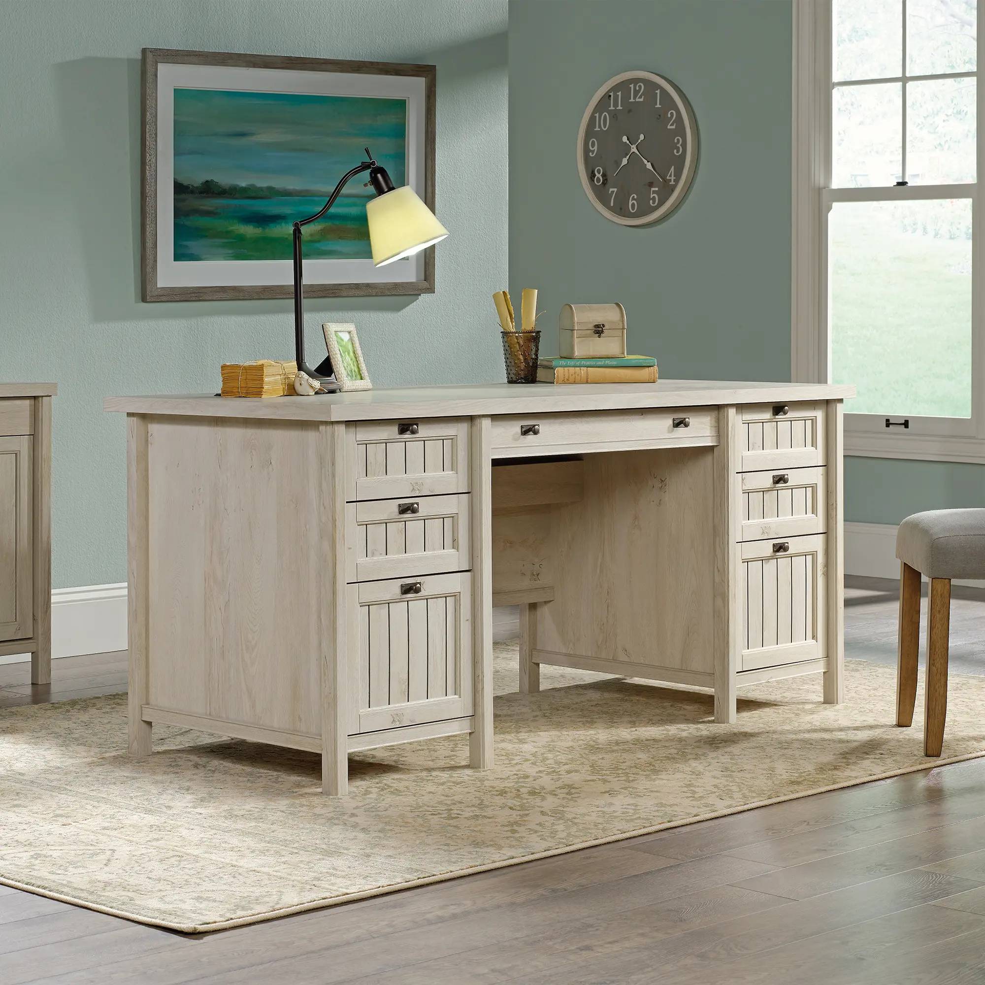 Costa Chestnut Beige Executive Office Desk-2