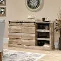 60 Inch Lintel Oak Rustic TV Stand - Cannery Bridge