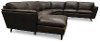 Contemporary Brown Leather 4 Piece Sectional - Jeffrey-2