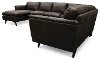 Contemporary Brown Leather 4 Piece Sectional - Jeffrey-5