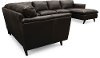 Contemporary Brown Leather 4 Piece Sectional - Jeffrey-2