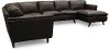 Contemporary Brown Leather 4 Piece Sectional - Jeffrey-3