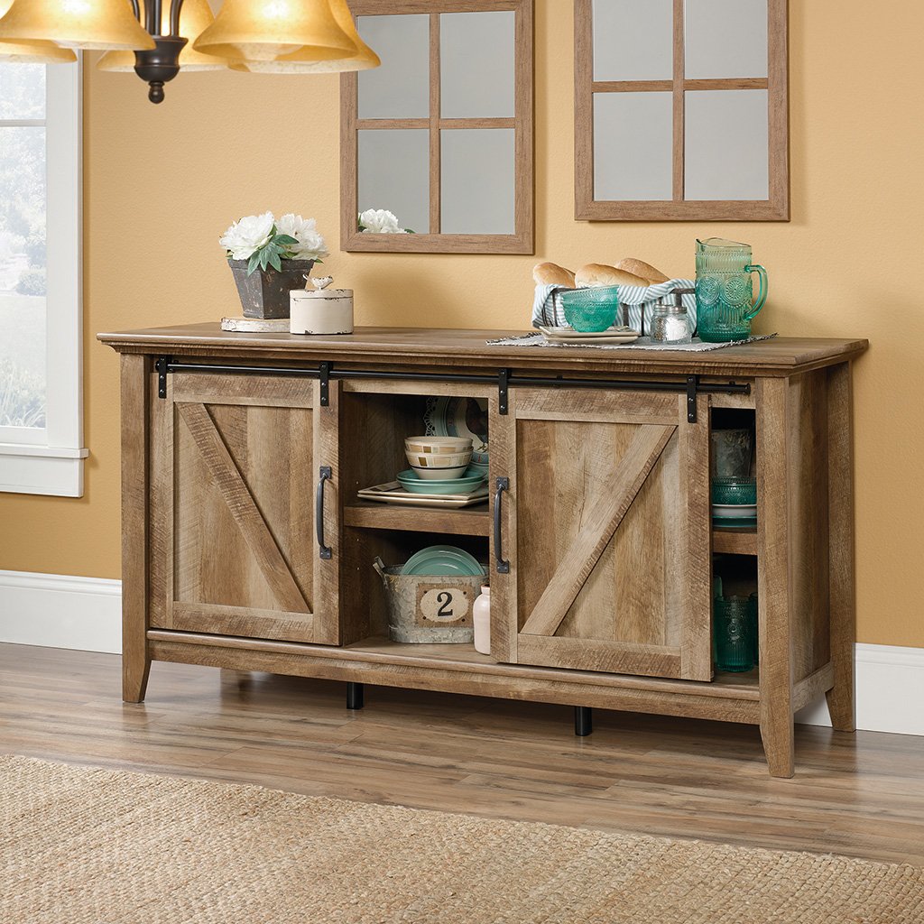 Dakota Pass 65 Inch Rustic Oak TV Stand-2