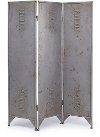 Metal 3-Panel Locker Room Screen Divider