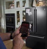 CYE22UELDS Cafe French Door Refrigerator - 36 Inch Black Stainless Steel Counter Depth-7