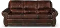 Amaretto Brown Leather Sofa