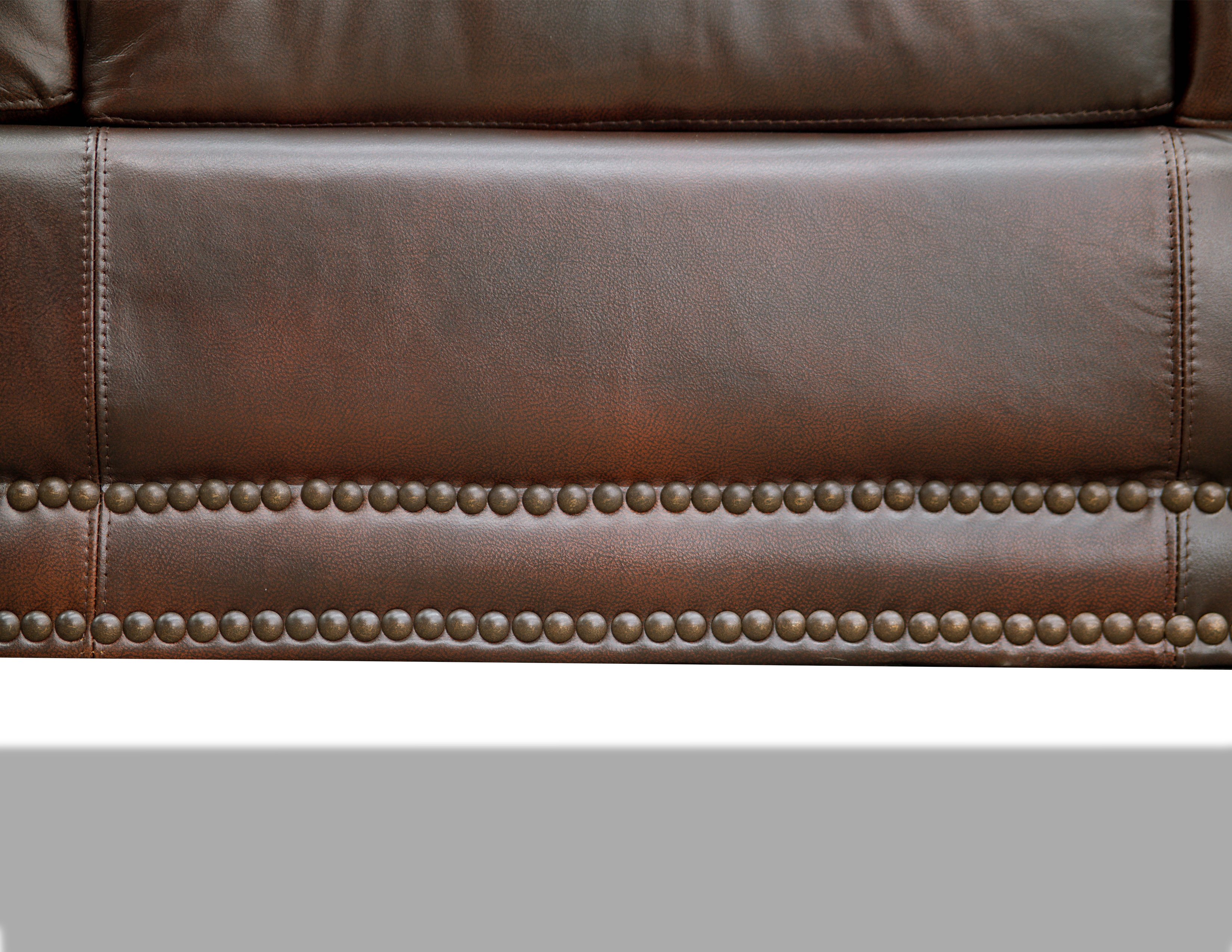 Amaretto Classic Traditional Brown Leather Sofa-6