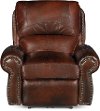 Classic Traditional Brown Leather Power Recliner - Amaretto-2